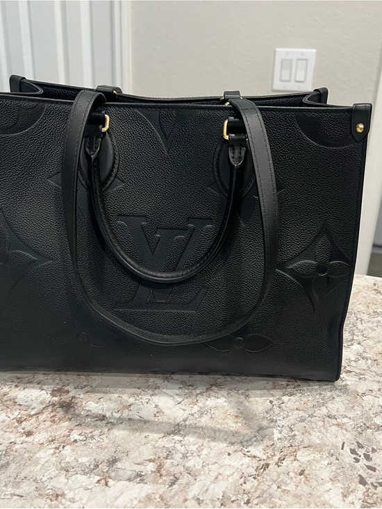 Louis Vuitton Handbags - Louis Vuitton Black Embossed Monogram Leather Tote